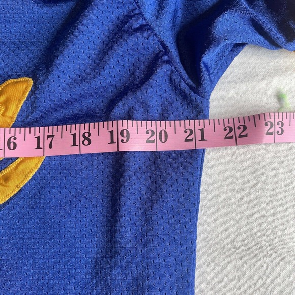 Harv-al tag Edison Baseball jersey size XL extra large Blue Yellow #14 Clean VTG - Picture 5 of 12